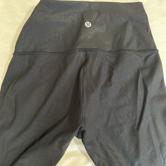lululemon Wunder Under Black Metalic Leggings - Picture 1 of 4
